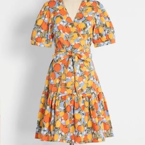 Princess Highway Wrap Front Dress Fruit Print Size 12 AU